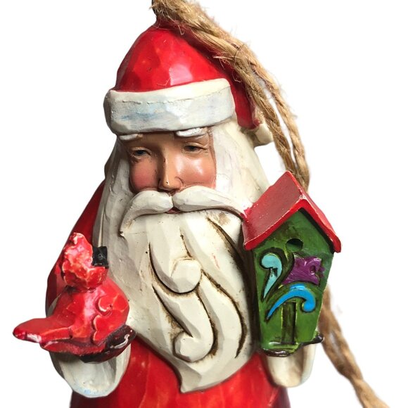 Jim Shore Santa Claus Christmas Ornament Cardinal  2014 Holiday Decor Folkart Ho - Picture 2 of 14